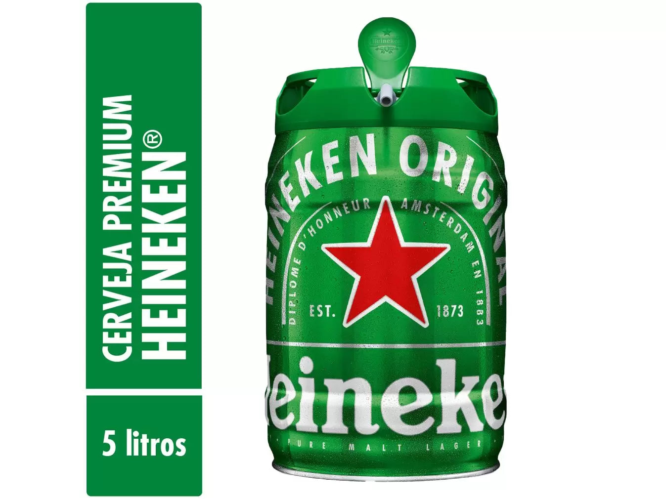 Cerveja Heineken não Retornável Pilsen Barril 5L