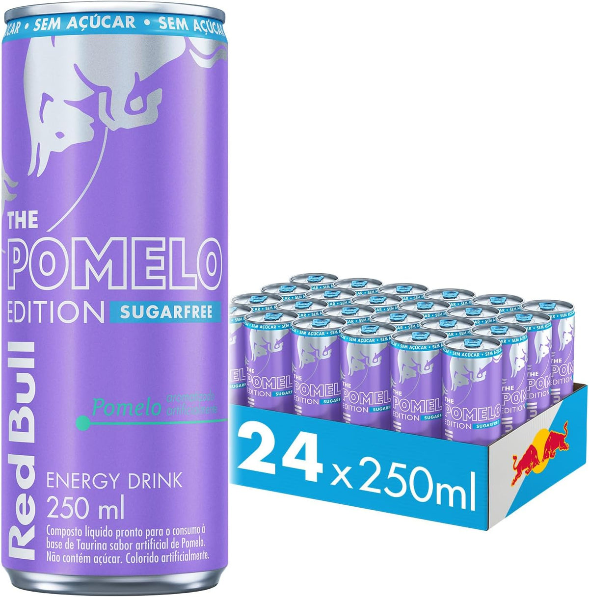 Pack de 24 Latas Red Bull Energético, Pomelo, Sem Açúcar 250ml