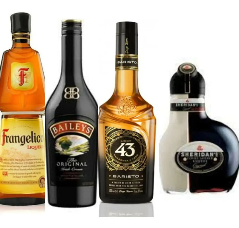 Kit Licores: Frangelico + Baileys + 43 Baristo + Sheridan's. - Frangelico,Zamora, Sheridans