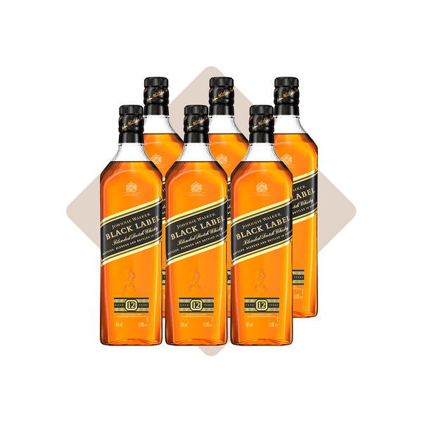 Combo Whisky Johnnie Walker Black Label 1L - 6 Unidades