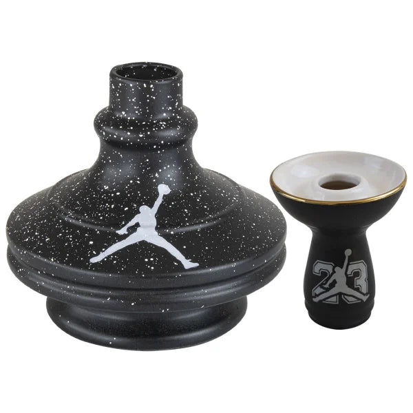 Kit Vaso Narga Glass de Vidro e Rosh Bking Preto Jordan 23