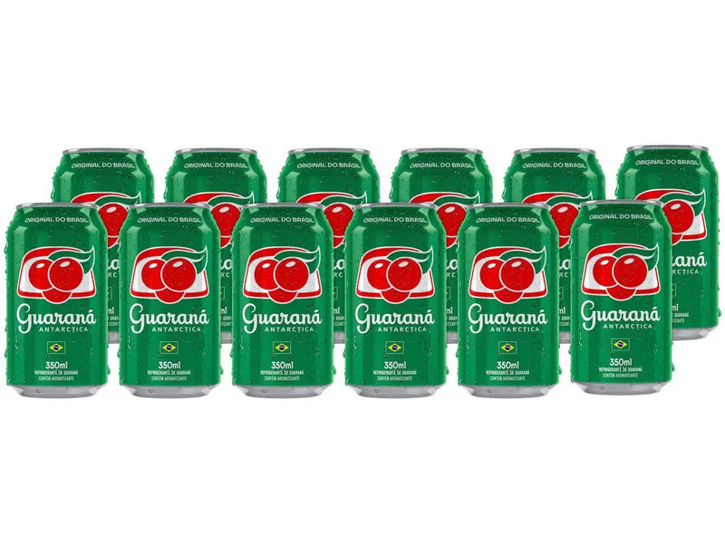Refrigerante Lata Guaraná Antarctica - Original do Brasil 12 Unidades 350ml - Guaraná Antárctica