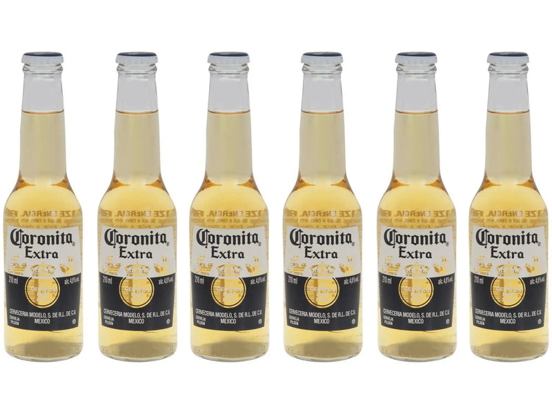 Cerveja Corona Coronita Extra Lager 6 Unidades - Long Neck 210ml