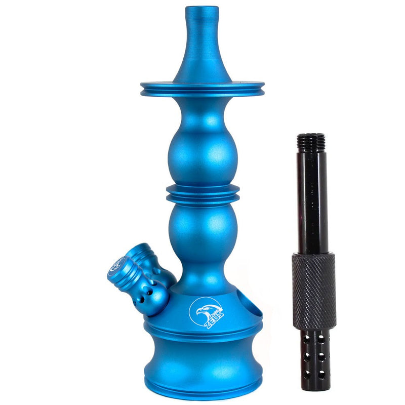 Stem Narguile Pequeno Zeus Single Azul Bebê fosco dois respiros