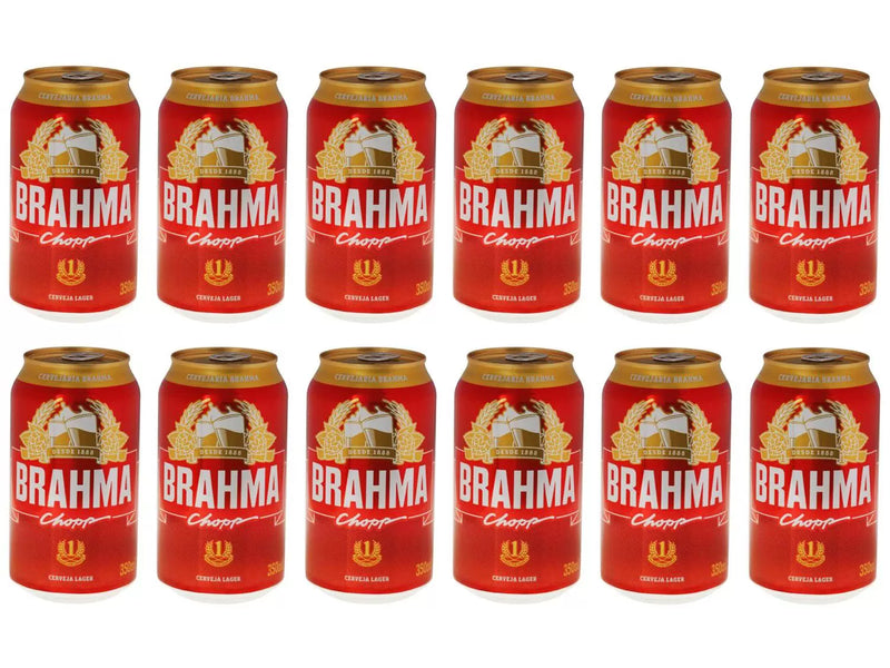 Cerveja Brahma Chopp Lager Pilsen 12 Unidades - Lata 350ml