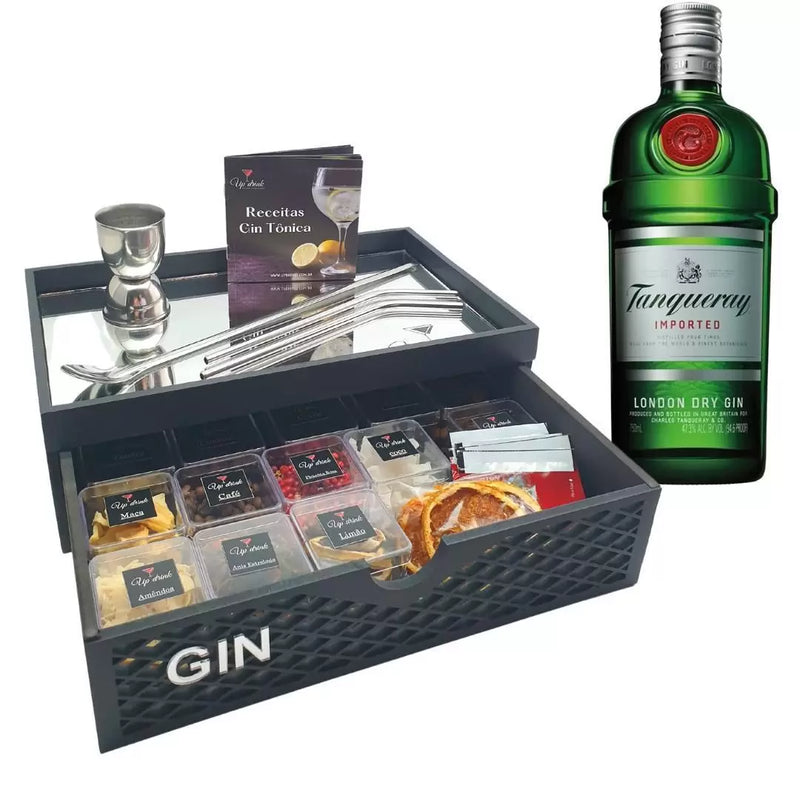 Kit Gin Tanqueray 750Ml + Kit Drink 14 Especiarias + Dosador - Up Drinks