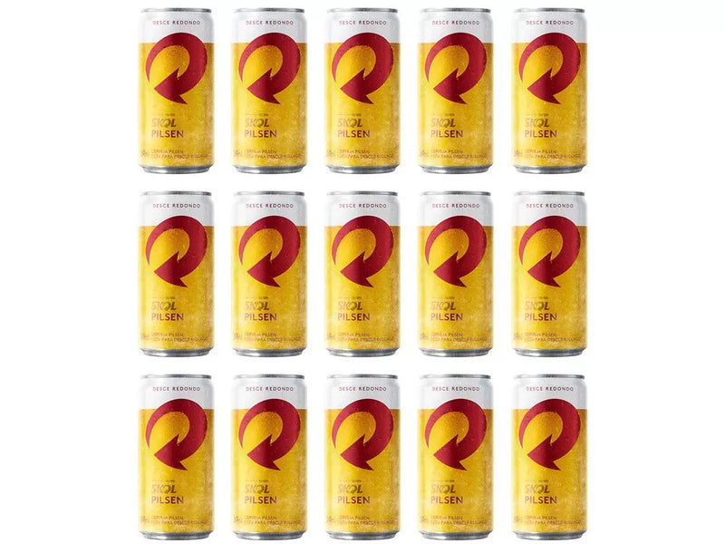 Cerveja Skol Pilsen Lager 15 Unidades Lata 269ml