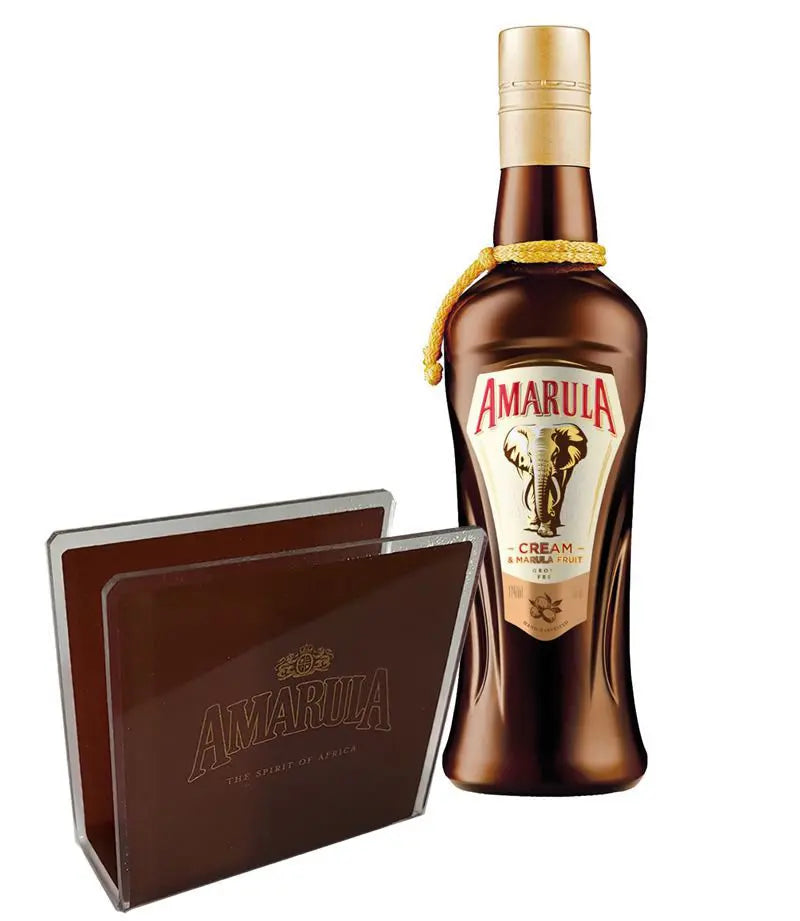 Kit Licor Amarula 375 ml + Porta Guardanapo Personalizado