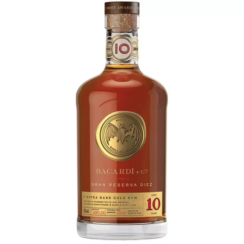 Rum bacardi 10 anos gran reserva 750 ml