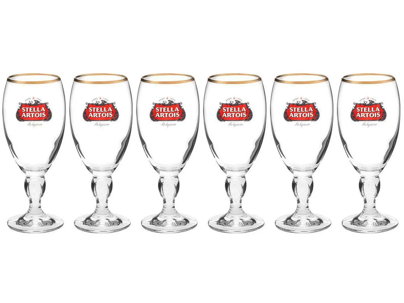 Jogo de Taças para Cerveja de Vidro 6 Peças - 250ml Ambev Stella Artois