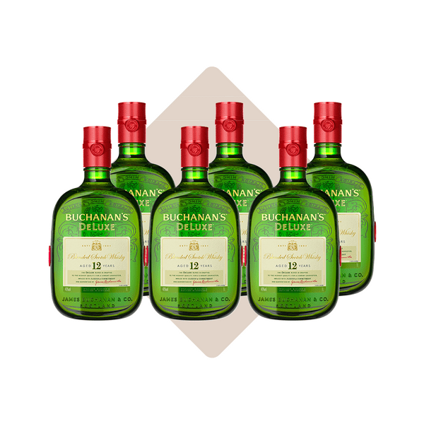 Combo Whisky Buchanan's Deluxe Aged 12 Anos  1L - 6 Unidades