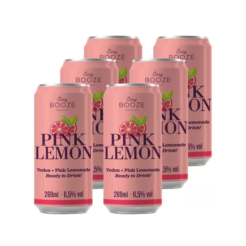 Easy Booze Pink Lemon 269ml Ready To Drink Pack 6 Latas