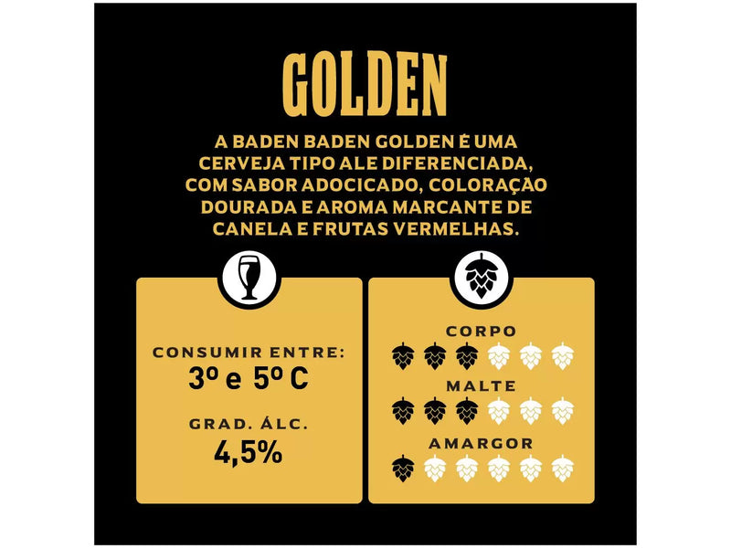 Cerveja Baden Baden Golden Ale - Garrafa 600ml