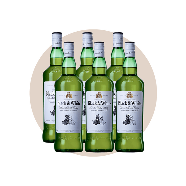 Combo Whisky Black & White 1L - 6 Unidades