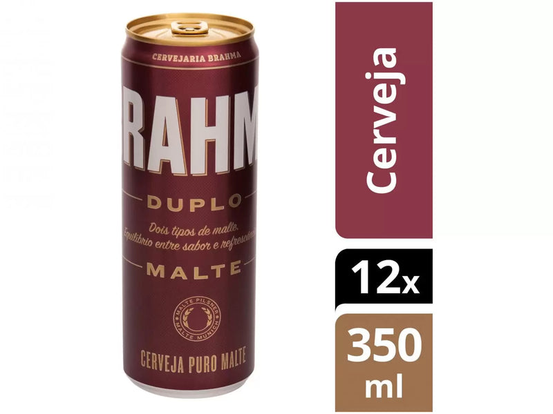 Cerveja Brahma Duplo Malte 12 Unidades - Lata 350ml