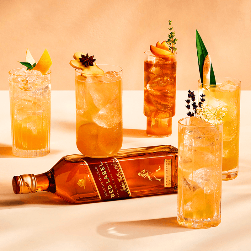 Combo Whisky Johnnie Walker Red Label 1L - 6 Unidades