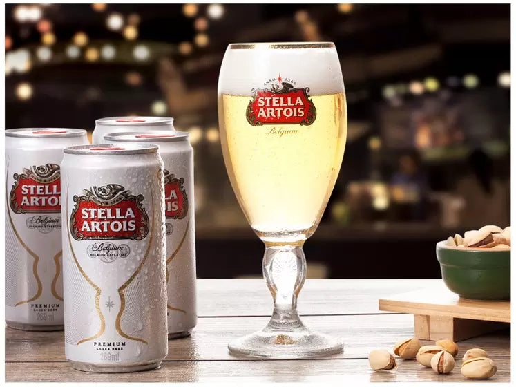 Kit Cerveja Stella Artois American Standard Lager - 269ml Cada 8 Unidades com 1 Taça
