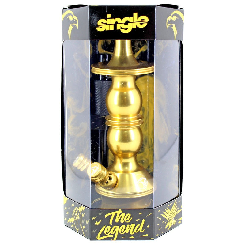 Stem Narguile Pequeno Zeus Single Dourado Gold dois respiros