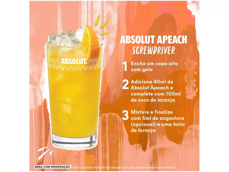 Vodka Sueca Absolut Apeach 750ml