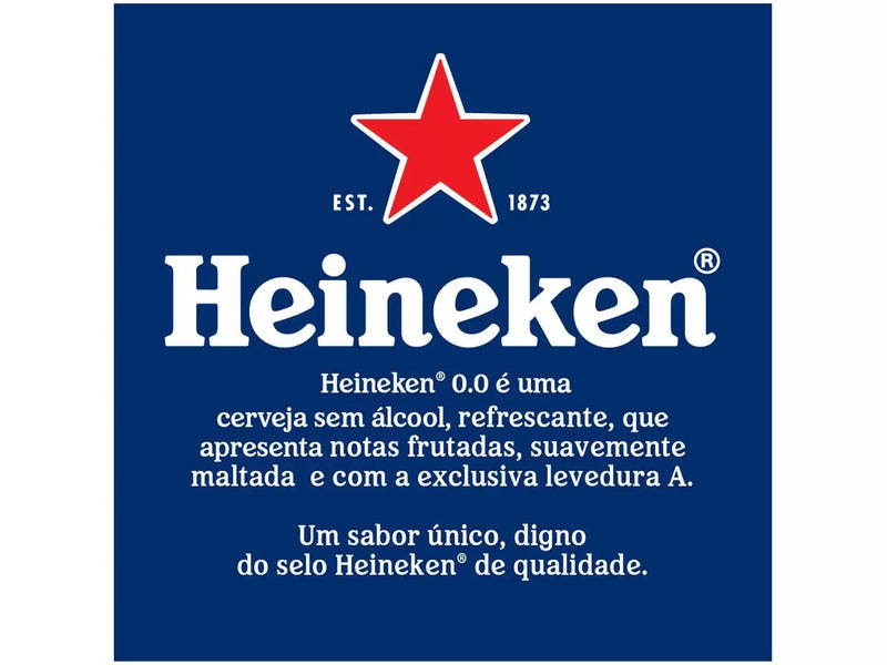 Cerveja Heineken 0.0 sem Álcool Puro Malte Pilsen - Lager 6 Garrafas Long Neck 330ml