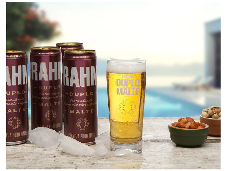 Kit Cerveja Brahma Duplo Malte Lager 6 Unidades - 350ml com Copo