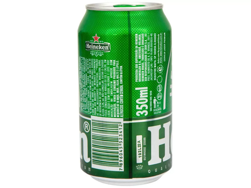 Cerveja Heineken Lager - Pack 24 Latas de 350ml