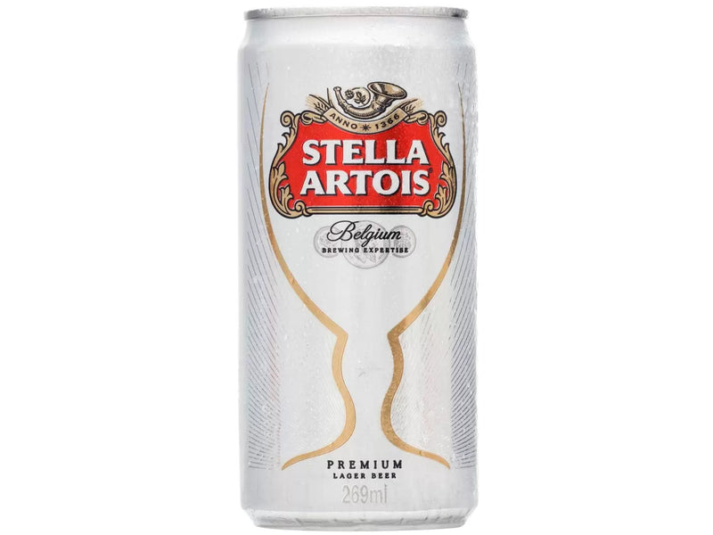 Kit Cerveja Stella Artois American Standard Lager - 269ml Cada 8 Unidades com 1 Taça