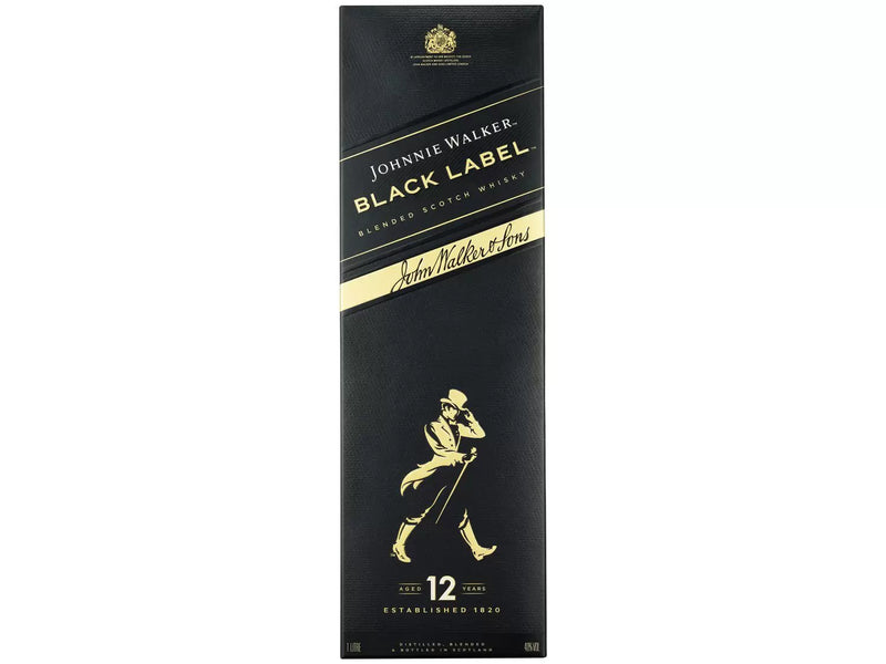 Whisky Johnnie Walker Black Label Escocês 12 anos- 1L