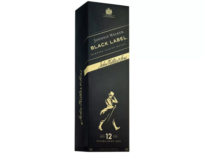 Whisky Johnnie Walker Black Label Escocês 12 anos- 1L