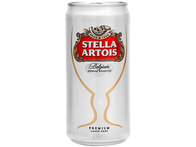 Kit Cerveja Stella Artois American Standard Lager - 269ml Cada 8 Unidades com 1 Taça