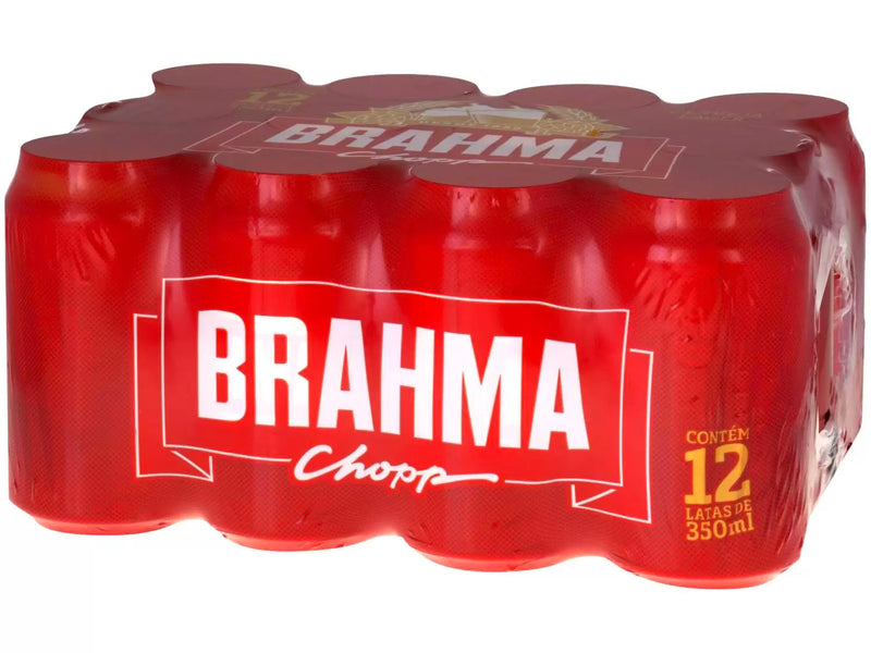 Cerveja Brahma Chopp Lager Pilsen 12 Unidades - Lata 350ml