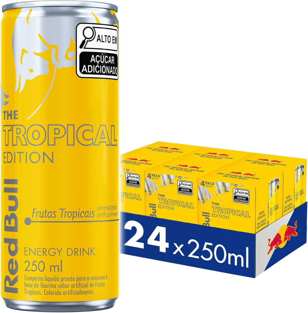 Pack de 24 Latas Red Bull Energético, Tropical, 250ml