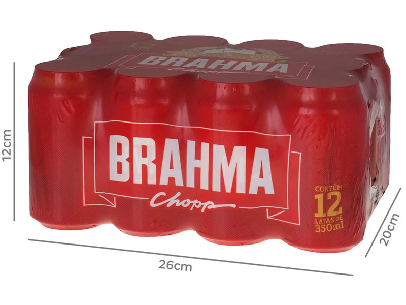 Cerveja Brahma Chopp Lager Pilsen 12 Unidades - Lata 350ml