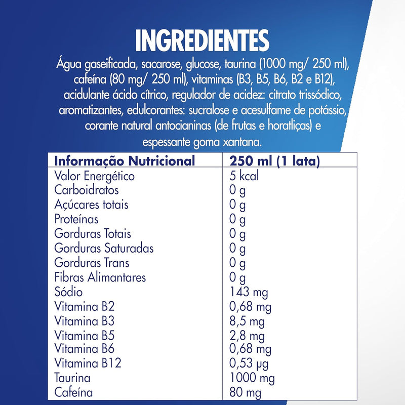 Pack de 24 Latas Red Bull Energético, Amora Edition, Frutas Vermelhas, Sem Açúcar 250ml
