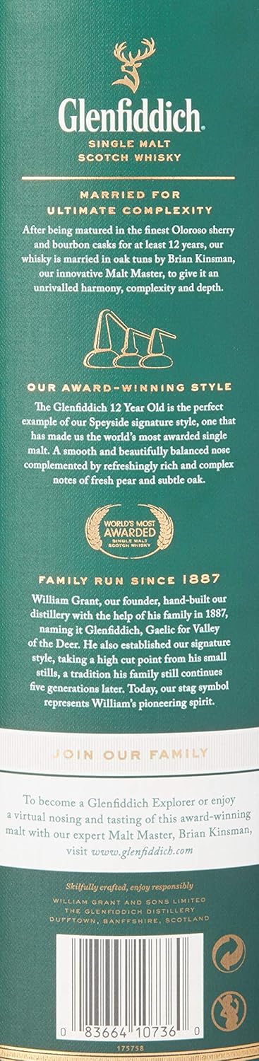 Whisky Glenfiddich 12 anos 750Ml
