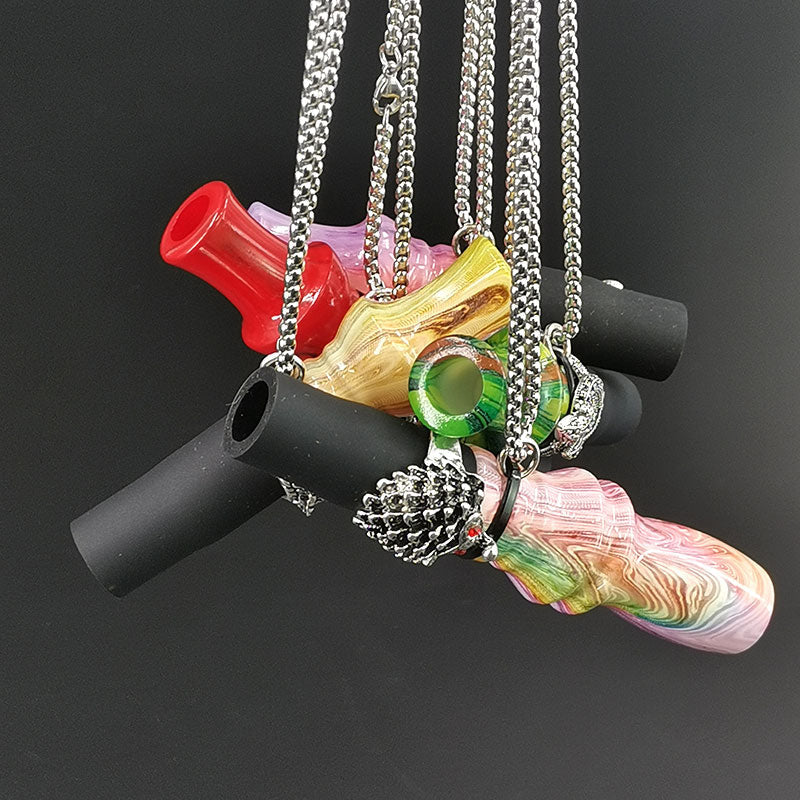 Bocal reutilizável do narguilé com cinta de corrente inoxidável shisha boca dicas da resina de silicone chicha narguille bocal da tubulação de água