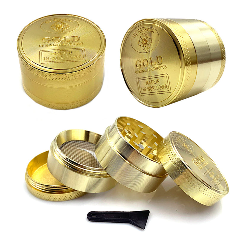 Moedor de ervas 3 camadas 4 peças liga de zinco 40mm